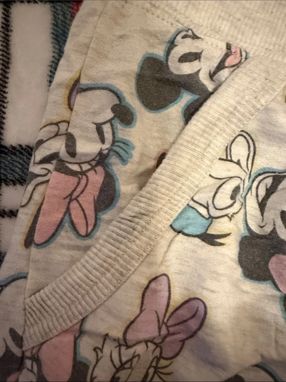 Disney Gray Minnie & Daisy Print Lounge Shorts with Pastel Accents - Picture 3 of 4
